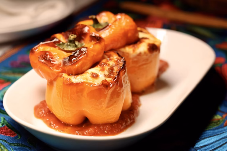 EASY STUFFED BELL PEPPERS